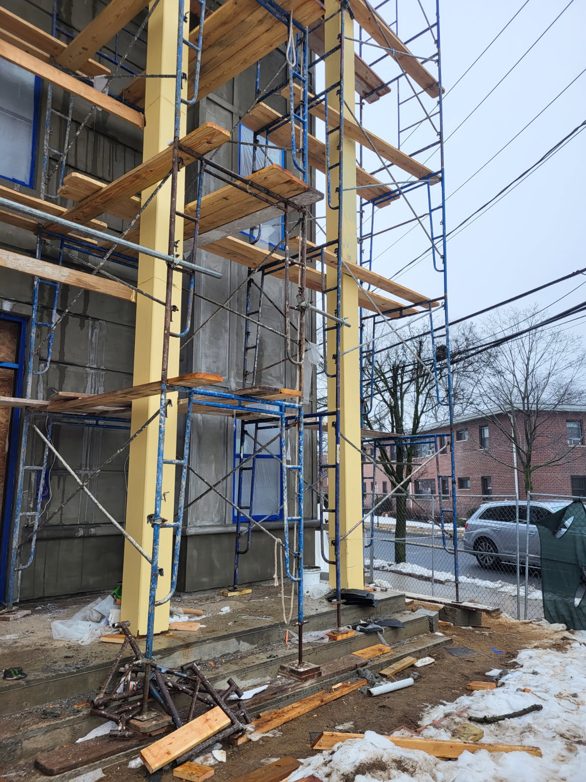 Forte Brick and Concrete masonry work in progress on a multi-story building